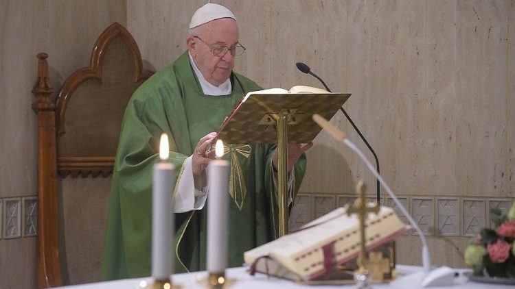 Le Pape lors de sa messe quotidienne à Sainte-Marthe ce mardi 18 février
