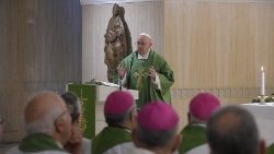 Pope Francis at Mass on Tuesday. 