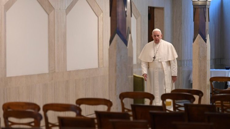 Fast allein in Santa Marta: Papst Franziskus an diesem Donnerstag