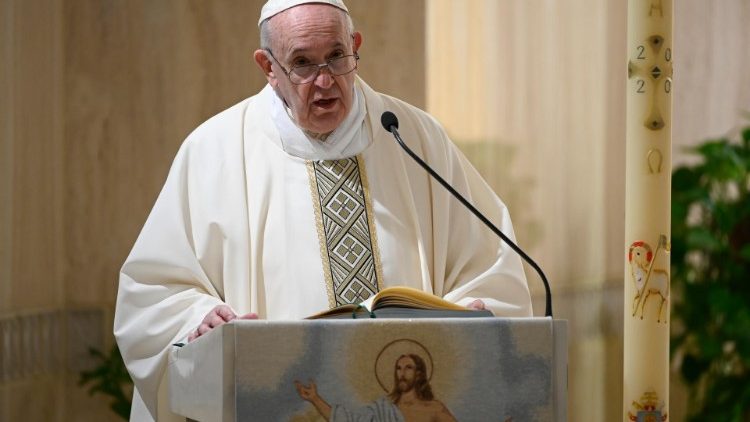 16.04.2020 Misa ya Papa Francisko katika Kanisa la Mtakatifu Marta