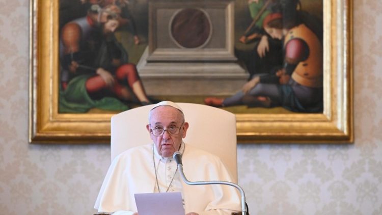 Pope Francis during the weekly General Audience
