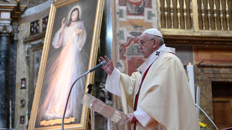 Папа Франциск в римском святилище Санто-Спирито-ин-Сассия