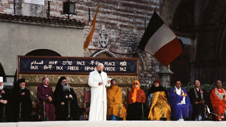 성 요한 바오로 2세 교황, 아시시, 세계평화를 위한 종교지도자 모임, 1986년