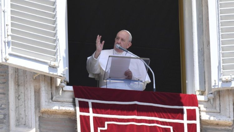 Pope Francis during the Angelus