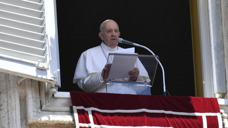 Pope Francis leads the Angelus on Monday