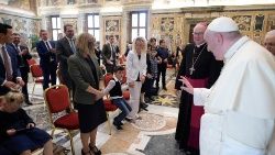 Le Pape François a reçu un groupe d'enfants autistes autrichiens, lundi 21 septembre 2020.