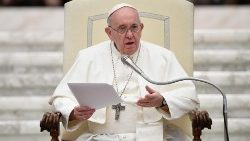 教皇フランシスコ　2020年10月7日の一般謁見　バチカン・パウロ6世ホール