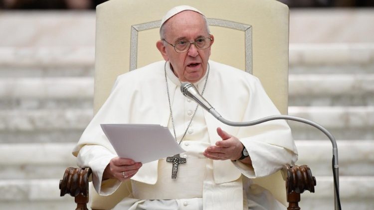教皇フランシスコ　2020年10月7日の一般謁見　バチカン・パウロ6世ホール