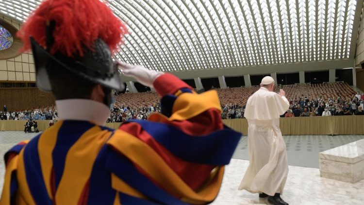Påven under den allmänna audiensen 