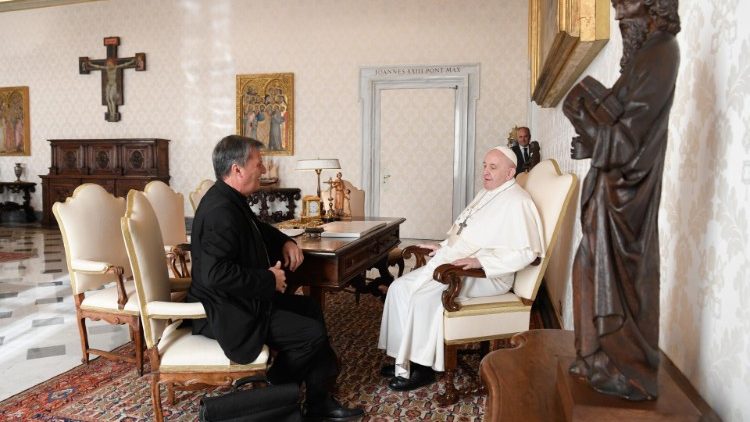 Le cardinal Grech reçu en audience chez le Pape François, en octobre 2020