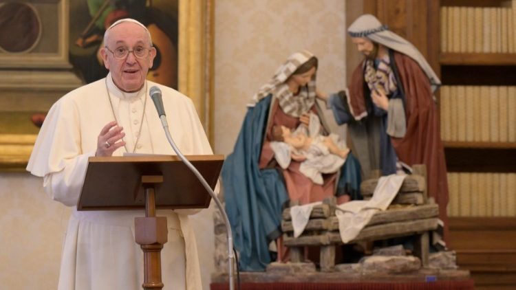 Ferenc pápa Úrangyala imája Újév első napján  