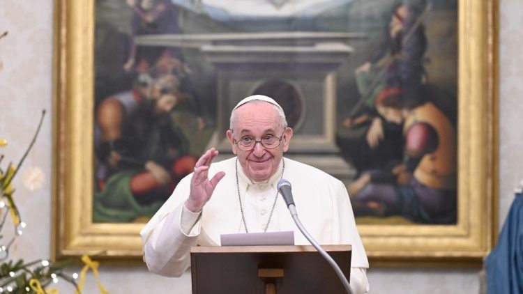 Le Pape François lors de l'Angelus du 3 janvier 2021