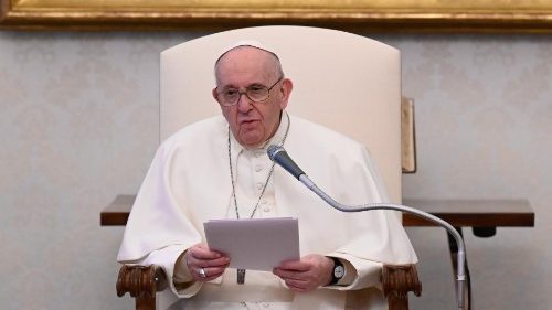 Påven Franciskus vid allmänna audiensen 10 februari 2021