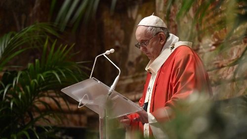 教皇フランシスコ　「受難の主日」のミサで　2021年3月28日　バチカン・聖ペトロ大聖堂