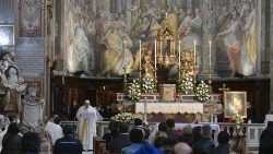 Le Pape célébrant la messe à Santo Spirito in Sassia à Rome, le 11 avril dernier (photo d'illustration)