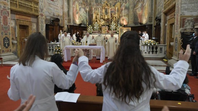 Celebración en la iglesia de Santo Spirito in Sassia, Roma