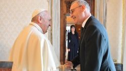 Le Pape François et le président suisse Guy Parmelin, le 6 mai 2021