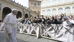 教皇フランシスコ　2021年5月19日の一般謁見　バチカン・聖ダマソの中庭