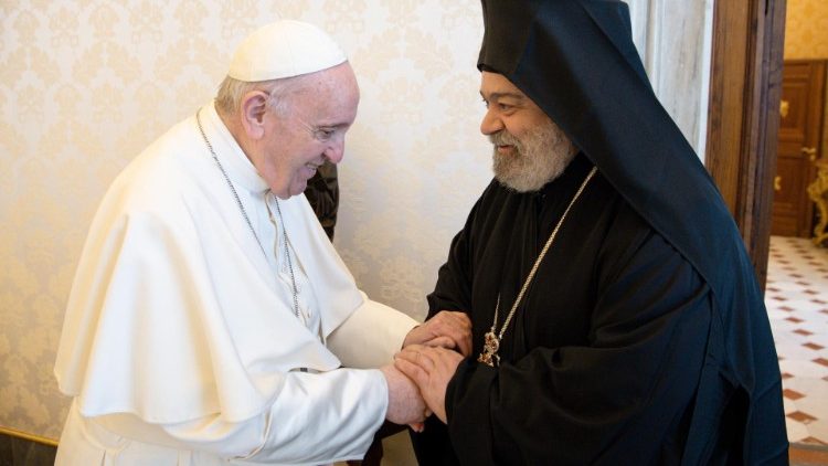 Papież Franciszek i metropolita Polikarp