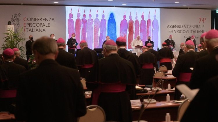 Az Olasz Püspöki Konferencia 74. ülésének megnyitója Ferenc pápa részvételével