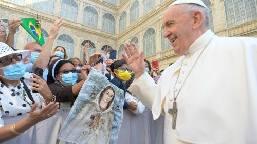 教皇フランシスコ　2021年6月16日の一般謁見　バチカン・聖ダマソの中庭