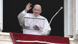 Pope Francis during the Angelus 