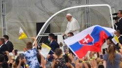 Der Papst auf einer Reise in die Slowakei im September 2021