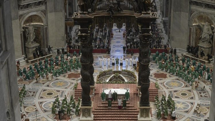 世界代表司教会議・第16回通常総会・開会ミサ　2021年10月10日　バチカン・聖ペトロ大聖堂
