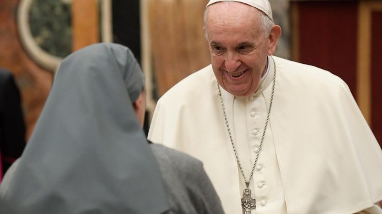 Pope Francis meets with the Sisters of Charity on their General Chapter