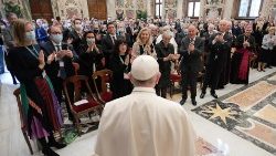 Le Pape recevant les membres de la Fondation Centesimus Annus, le 23 octobre 2021.