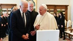 Сустрэча Папы з Прэзідэнтам ЗША Байдэнам 29 кастрычніка 2021 года. Архіўнае фота