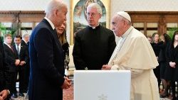 Papa Francisc și președintele Joe Biden pe 29 octombrie 2021