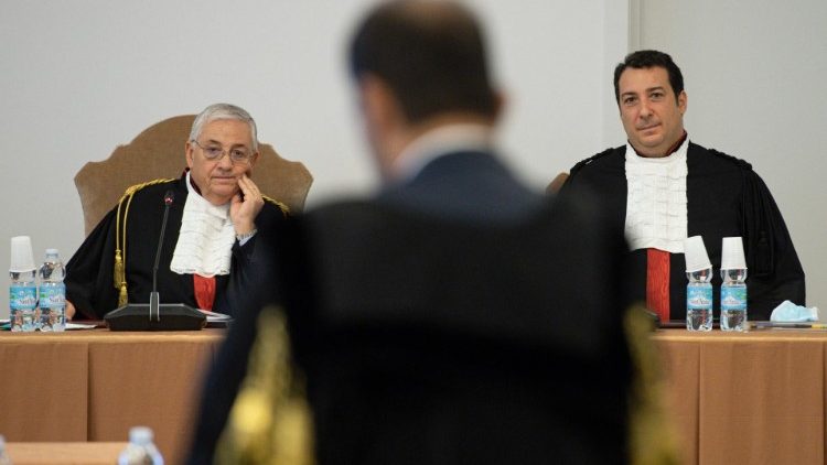 Archive photo of one of the previous hearings in the Vatican Tribunal on the management of Holy See funds 