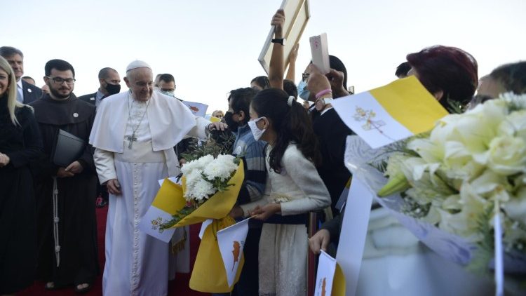Chegada do Papa a Chipre
