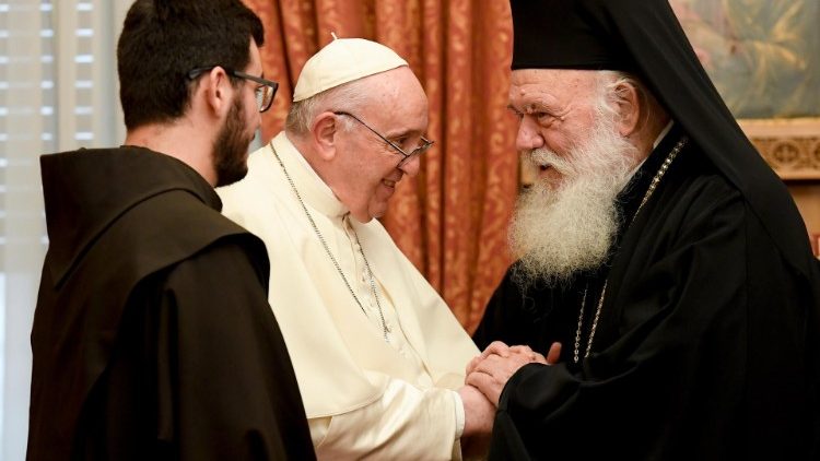 Meeting of His Beatitude Hieronymos II with Pope Francis