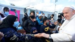 Visita do Papa Francisco ao Centro de Refugiados de Mytilene, em Lesbos, na Grécia - 05.12.21 (Vatican Media)