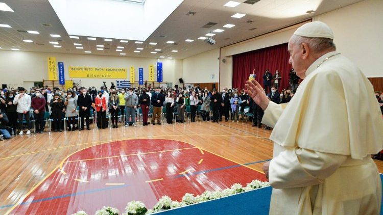 Meeting of Pope Francis with young people in Athens