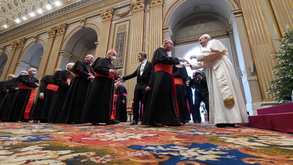 Predvianočné blahoželanie pápeža Františka Rímskej kúrii (Aula požehnaní, 23. dec. 2021)