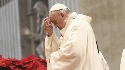 Papst Franziskus bei der Heiligen Messe zum Weltfriedenstag, 1. Januar 2022