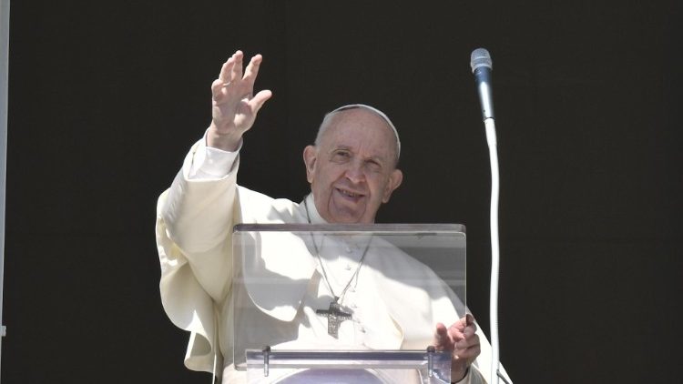 Pope Francis during Sunday's Angelus