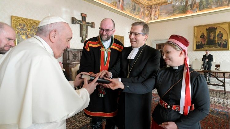 Pope Francis receives the delegation from the Lutheran Church in Finland