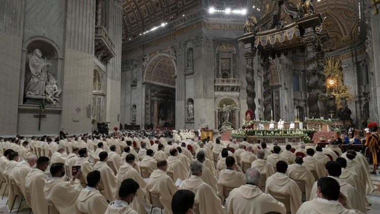 El año pasado (2022) el Pontífice presidió la eucaristía en la Basílica vaticana. (Vatican Media)