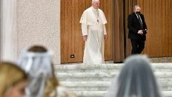 Audience générale du Pape François, mercredi 2 février 2022, en Salle Paul VI du Vatican. 