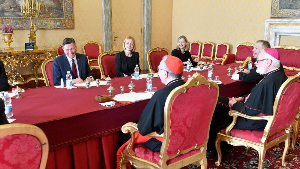 Stretnutie prezidenta Pahora s predstaviteľmi vatikánskeho Štátneho sekretariátu (7. feb. 2022)