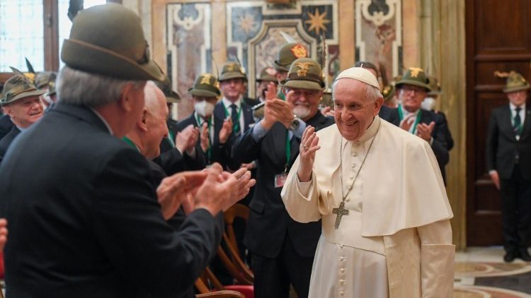 Pope Francis meets members of the National Alpine Association fo Italy.