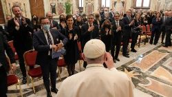 Il Papa con i membri dell'Associazione "Anima per il sociale nei valori d'Impresa"