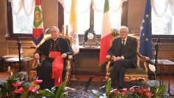 Il cardinale Parolin e il presidente della Repubblica Mattarella alla cerimonia per l'anniversario dei Patti Lateranensi