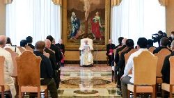 Le Pape reçoit des frères maristes, le 24 mars 2022