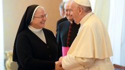 Pope Francis greats Daughters of Our Lady of the Garden