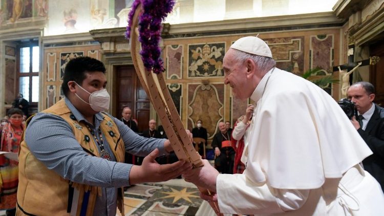 Pope Francis meets delegations from Canada's Indigenous Peoples